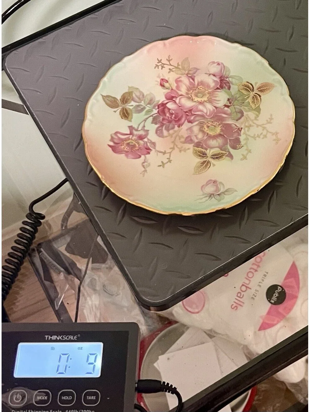 House Of Goebel Bavaria 1960s Dessert Collector Plate Wild Rose Porcelain, 7.5”